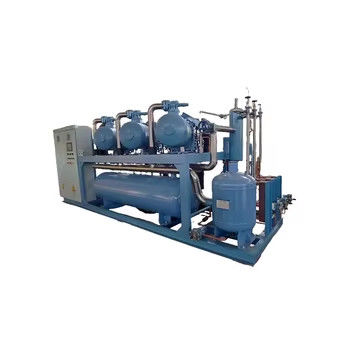 Hoogcapaciteit multicompressor schroef koelsysteem condensatie-eenheid met hoogcapaciteit compressor rack voor koude st