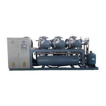Hoogcapaciteit multicompressor schroef koelsysteem condensatie-eenheid met hoogcapaciteit compressor rack voor koude st